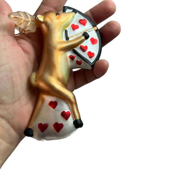 VTG Pottery Barn Reindeer Blown Glass Ornaments 1998 Set of 8 Comet Vixen Cupid - Picture 7 of 12